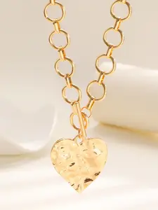 Geometric Heart Necklace for Women, Unique Design Collarbone Chain, Daily Wear Commuter Neckpiece, Gift for Anniversaries, Music Festivals, Parties, Graduations, Exquisite Jewelry Gift