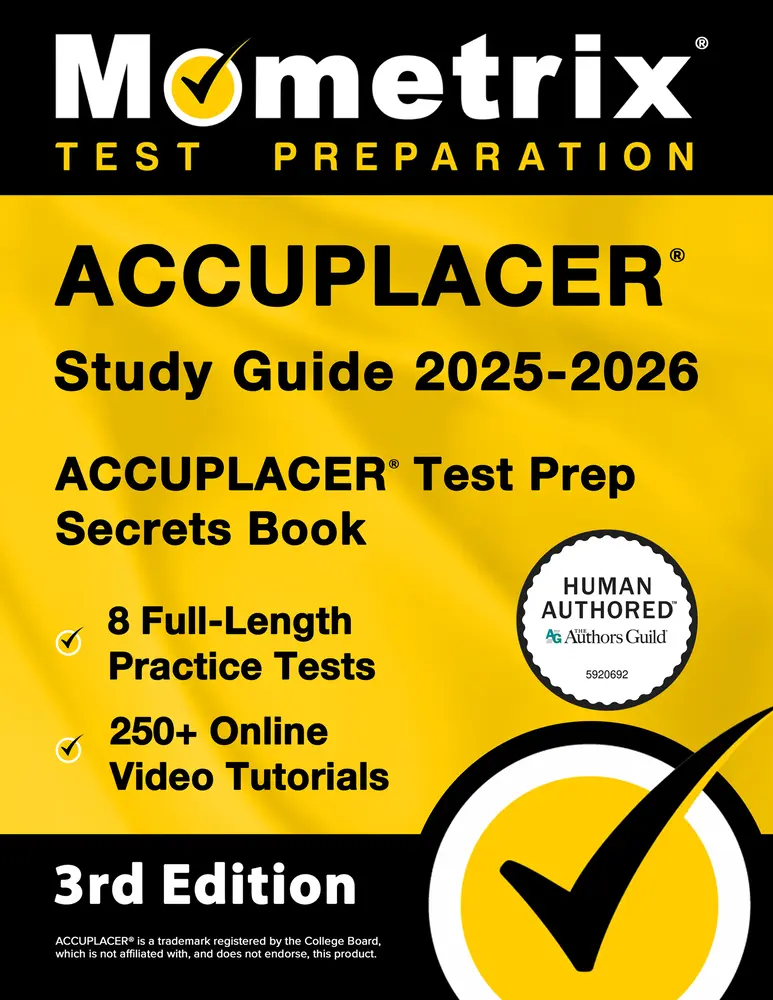 USED Book - Accuplacer Study Guide 2025-2026 - 8 Full-Length Practice Tests, 250+ Online Video Tutorials, Accuplacer Test Prep Secrets Book: [3rd Edition] by Matthew Bowling (Paperback) - english
