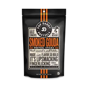 Pop Daddy Smoked Gouda Pretzel Sticks - Snack Product as Described