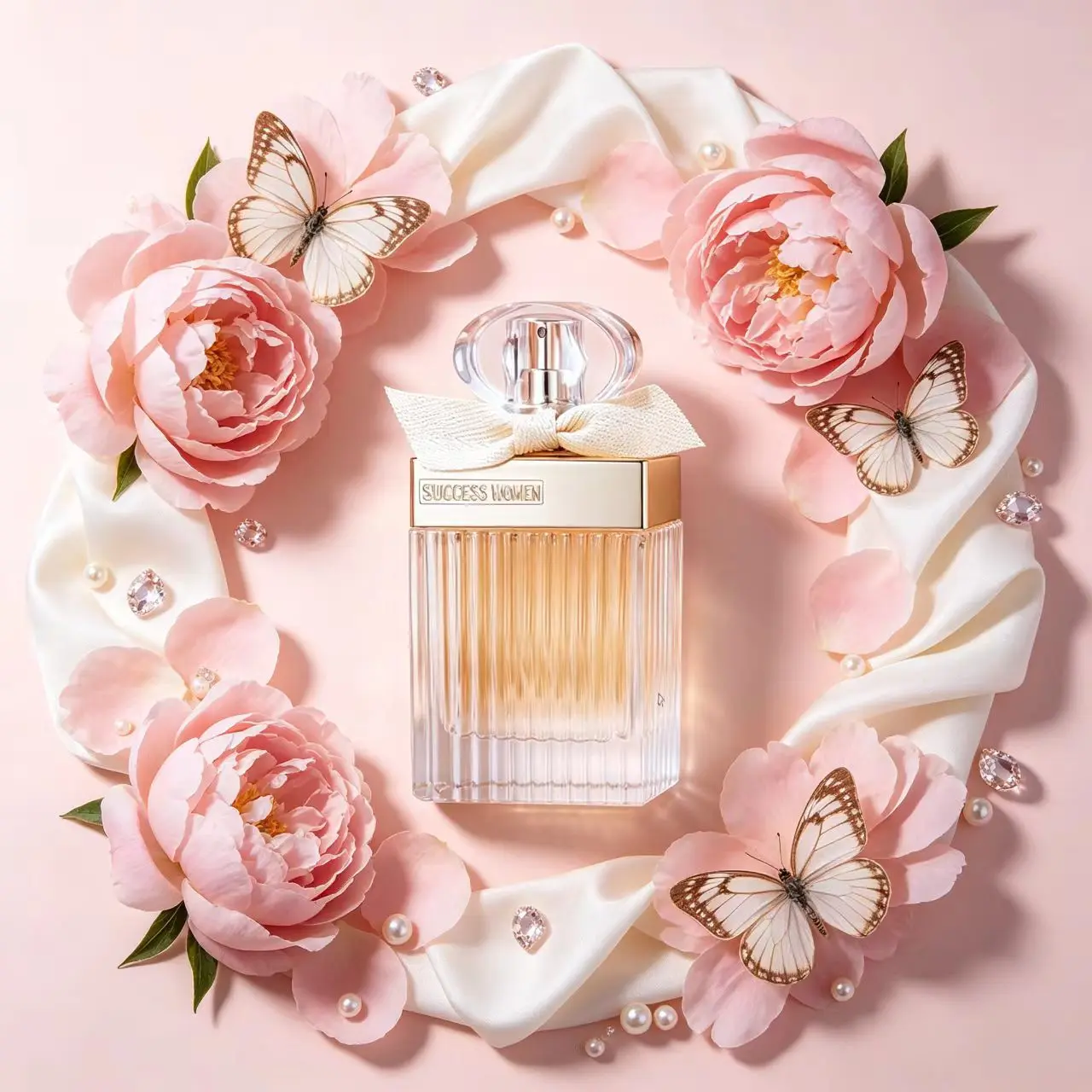Women's Perfume Spray with an Opulent Blooming Peony Scent, Butterfly-Themed Bottle with Strong Visuals that Enhances Allure