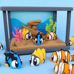 Tropical Fish Articulated 3D Printed Fidget Figures