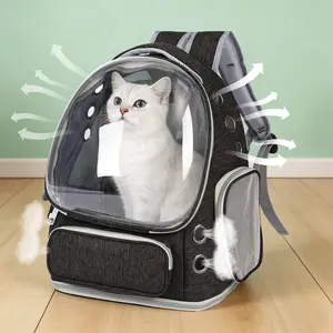 Capsule Pet Carrier Backpack for Puppy & Cat, Airline Approved Pet Travel Bag, Transparent Space Capsule Carrier with Ventilation, Shockproof & Breathable Pet Backpack, Soft Cushion Pet Carrier for Hiking, Walking, Travel, Outdoor, DealsforYourDays