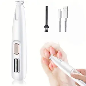 1pc pet grooming scissors, dog grooming trimmer, pet hair trimmer, Paw Trimmer, Grooming Trimming Tool, rechargeable shaver with LED light, suitable for claws, eyes, ears, large/small dogs and cats, pet grooming electric push clipper