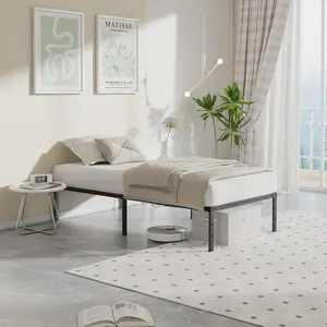 Minimalist 12 Inch Platform Bed Twin/Twin XL/Full/Queen/King Size, Heavy Duty Steel Bed with Noise-Free Support, 12" Underbed Storage Space, No Box Spring Needed