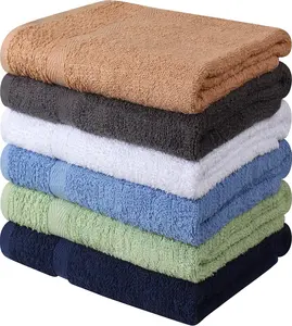 6 Pack Cotton Bath Towels Set 27×54 Inch Soft Lightweight Quick Dry Highly Absorbent Bathroom Towels Multi Color Cotton Towel Set for Home Bathroom Essentials
