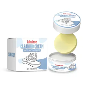 Jakehoe Shoes Decontamination Cleaning Cream Gentle Cleaning Effective Stain Removal Decontamination Multifunctional Shoes Cleaning Bedroom Footwear Household Default