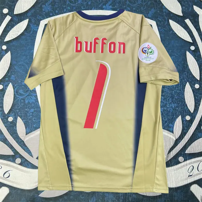 2006 Italian goalkeeper No.1 Buffon short sleeve Soccer Jerseys