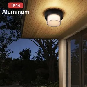 LED Aluminum Outdoor Ip44 Ceiling Light, Modern Simple Design, Patio Entrance Hallway Entry Courtyard Balcony, Durable and Stylish, Overhead Lamp