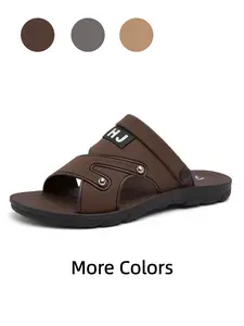 Men's Dual-purpose Sandals Slides, Breathable PVC Upper, Anti-slip Outsole, Versatile for Daily Wear & Beach Trips