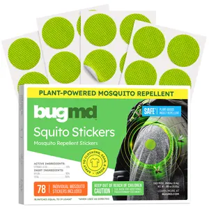 BugMD Squito Stickers Mosquito Repellent Patch Stickers for Adult Safe and Effective Insect Repellent Patches for Toddlers, Kids and Outdoor Activities