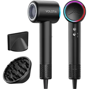 Professional High Speed Ionic Hair Dryer with Diffuser for Curly Hair, 110000 RPM, Ultra-Fast Drying, Frizz Control, Low Noise, 6.5 ft ALCI Cord, Magnetic Attachments