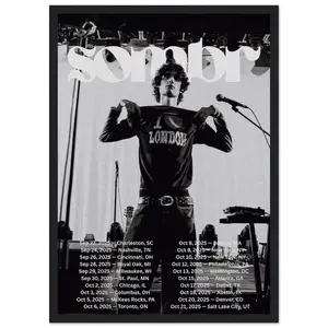 [Sale off up to 50%] Sombr USA Tour Poster Print, Sombr Wall Art, Home Decor