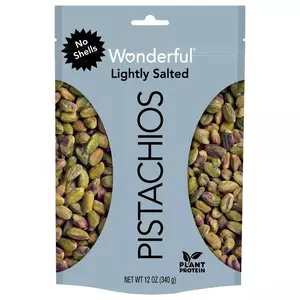 Wonderful Roasted Light Salt No Shells Pistachios - 12oz Snack Protein