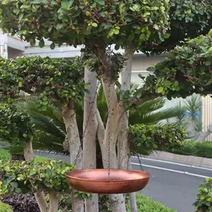 Elegant Hanging Bird Feeder with Chain, Durable Iron Material for Outdoor Gardens and Balconies, Attracts Various Birds