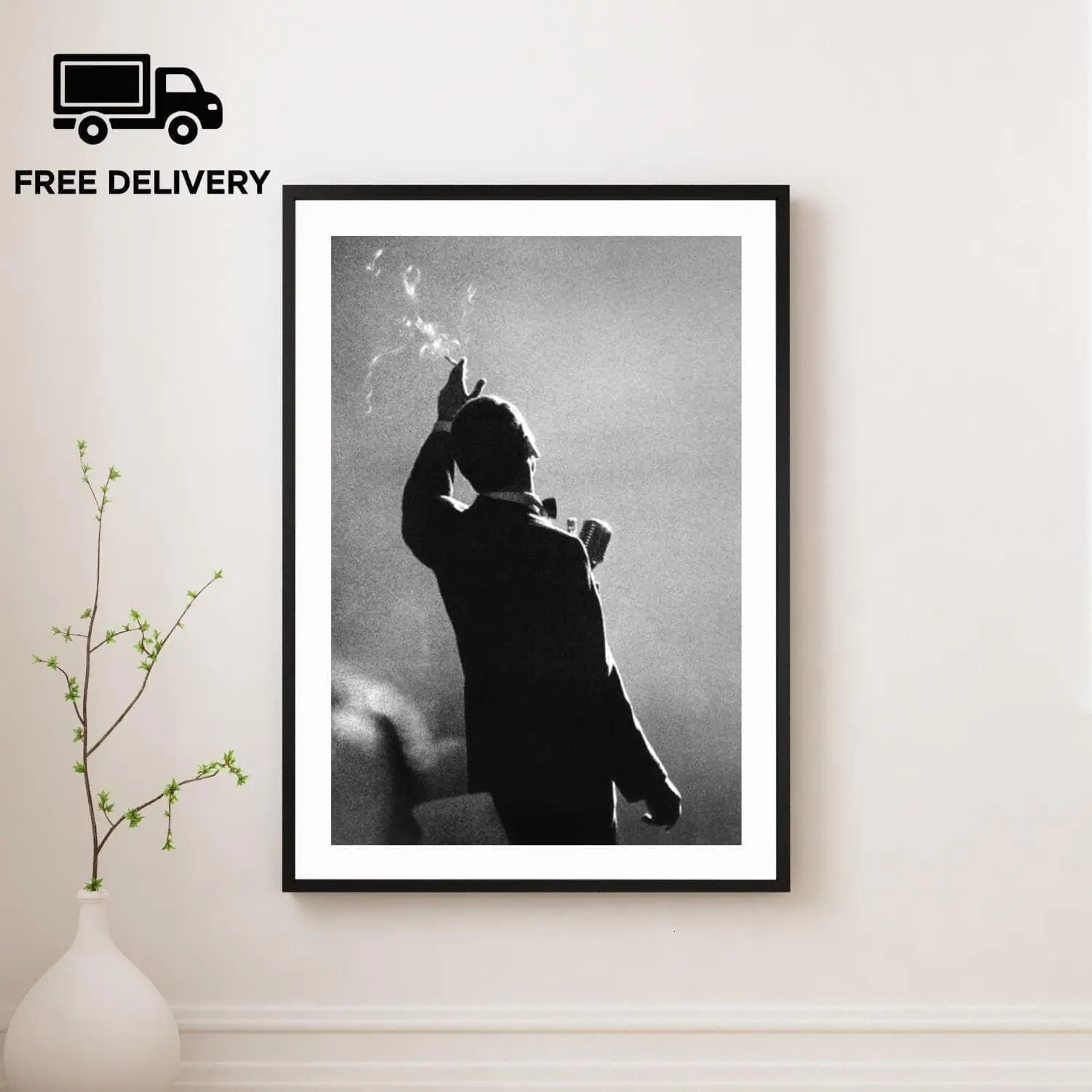 Vintage Frank Sinatra Print, Music Artist Poster, Fine Art Photography Wall Art, Museum Quality, Classic Jazz Blues Black and White Print