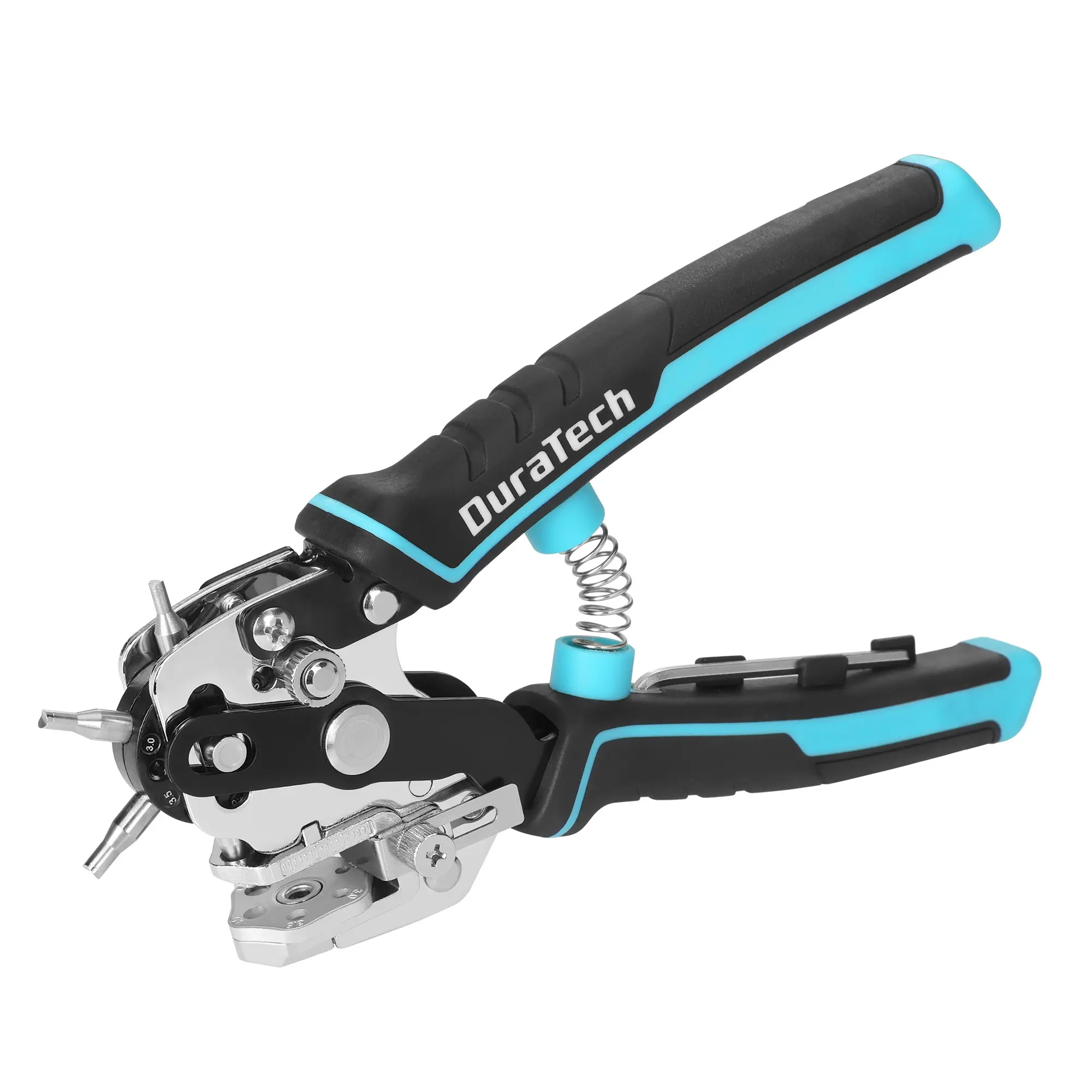 #summersale DURATECH Leather Hole Punch, Heavy Duty Belt Hole Punch Plier with 6 Solid Holes for Belts, Watch Bands, Straps, Pet Collars, Saddles, Shoes, Fabric, DIY Home or Christmas Craft Projects