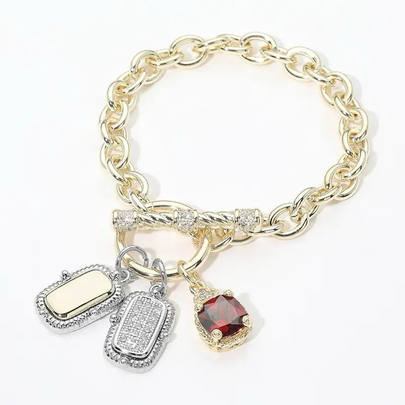 Rectangle Charm Bracelet