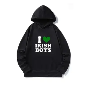 Women's Irish culture and affection for Irish boys Graphic Hoodie - Long Sleeve Pullover Regular Fit | Soft & Breathable Fabric, Durable Print, Everyday Comfort, Machine Washable, casual fashion with graphic design everyday wear, casual outings, or St.
