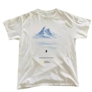 Gildan Men's and Women's T-shirt, National Geographic white penguin tee, Nature, Penguin, Wildlife, Animal Tee, Unisex T-shirt, Gift T-shirt, Y2k Unisex Graphic Tees Gothic Grunge Emo Scene Amity Affliction Style Clothes Menswear Womenswear Streetwear