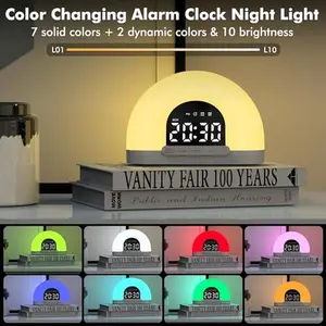 Sunrise Alarm Clock, Alarm Clock for Kids Heavy Sleepers, Dual Alarm, Snooze, Night Light, 7-5-2 Modes