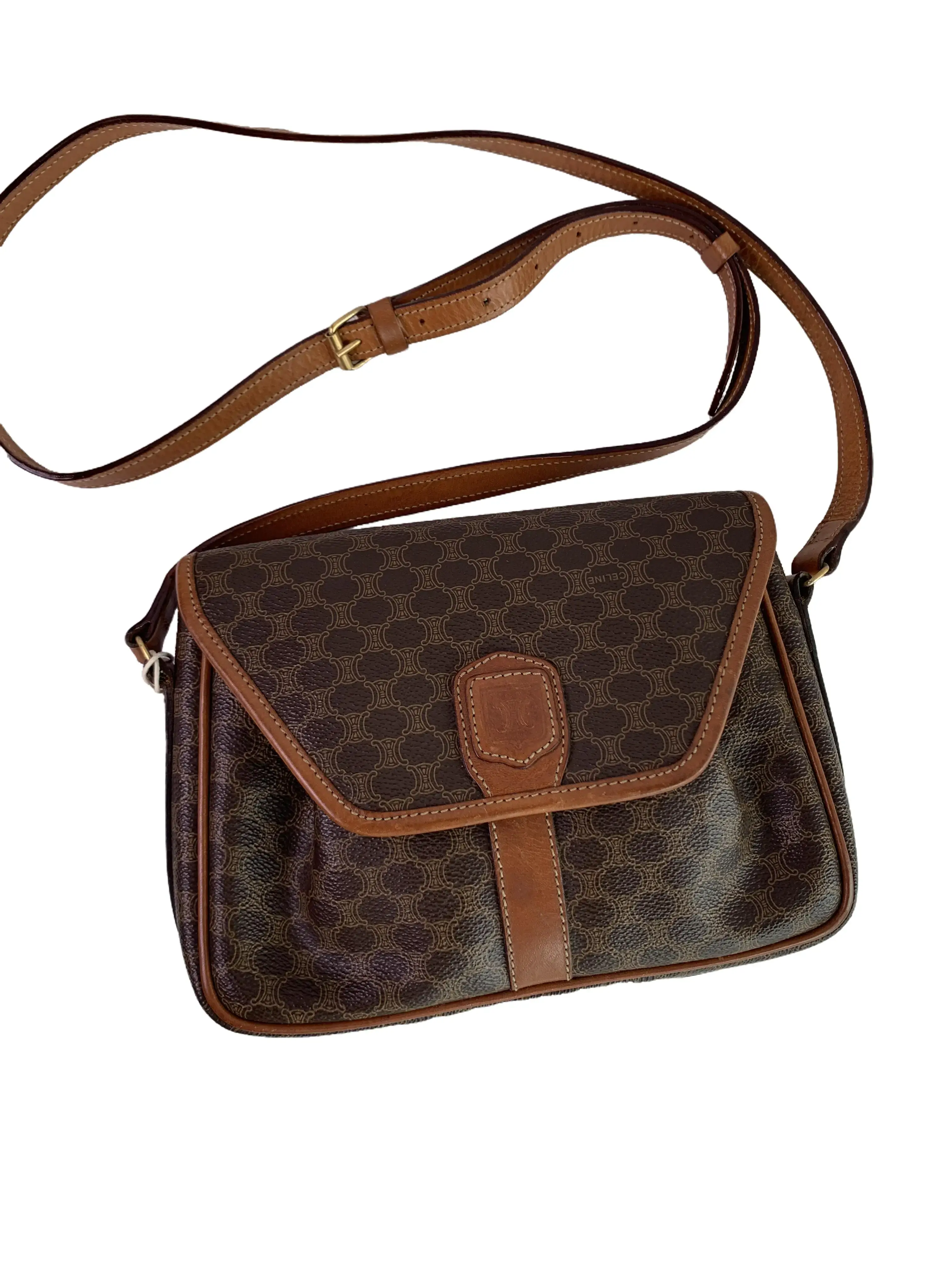 Pre-owned Celine Vintage Monogram Flap Crossbody Bag/wj07431046/1046