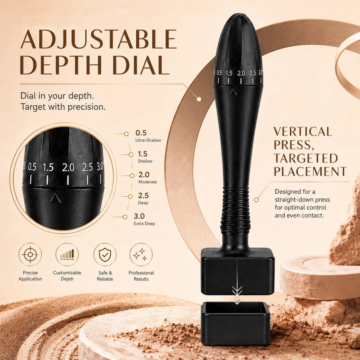 DIY Facial Upgrade! DRS Derma Stamp with Protective Cap & Ribbed Grip — Gentle, Precise, and Perfect for Beginners