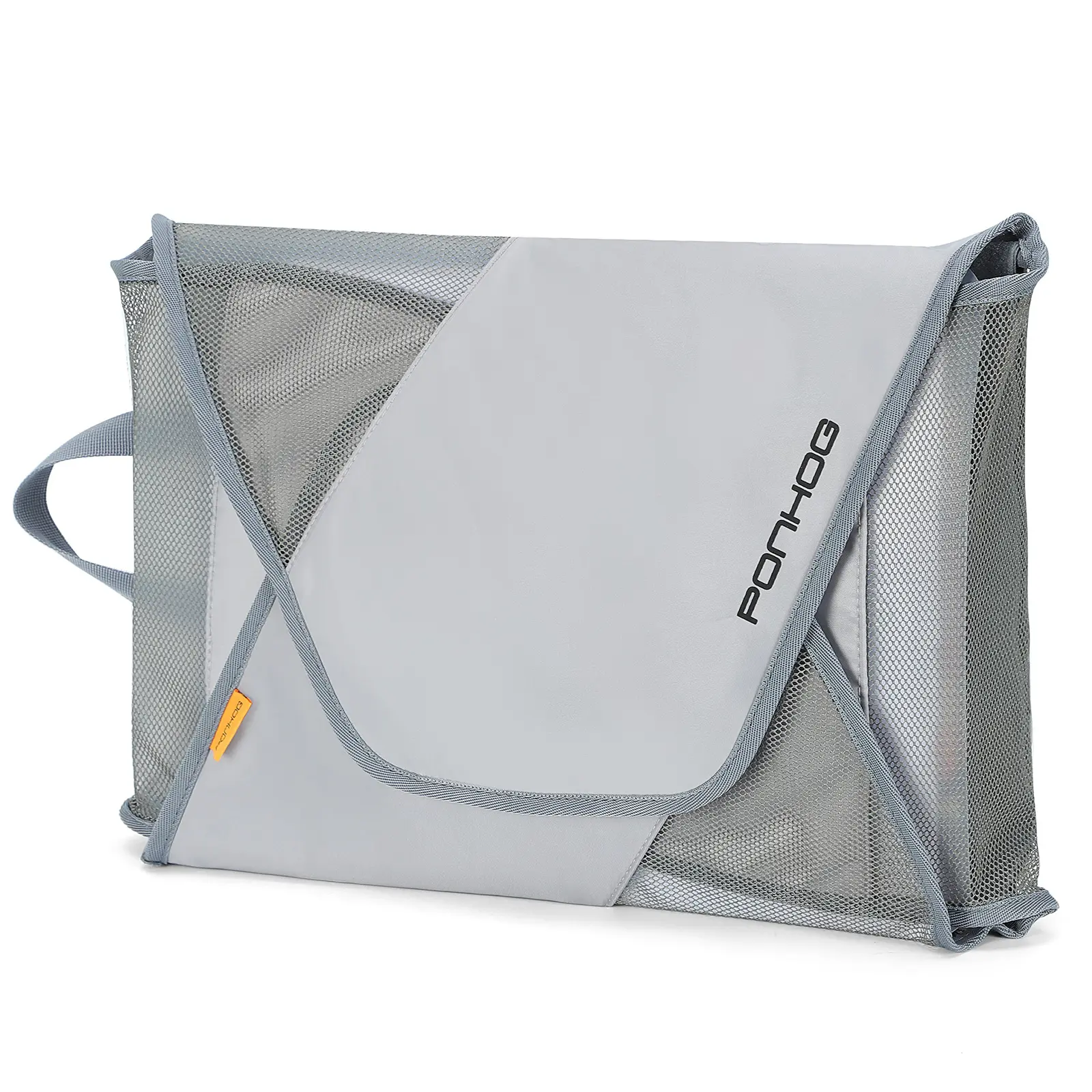 Premium Velvet Garment Folder Organiser - Lightweight Luggage Travel Accessory with Wrinkle-Free Folding Board, Adjustable Compression Wings, Foldable Design, Fits 8 Travel Shirts, Grey
