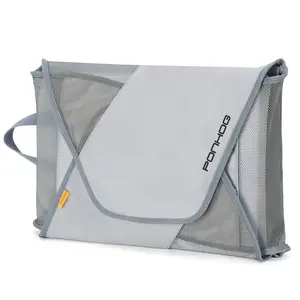 Garment Folder - Original Garment Packing Folder Premium Travel Garment Bag Foldable Clothes Shirt Bags Luggage Accessory with Wrinkle-Free Folding Board and Compression Wings Grey