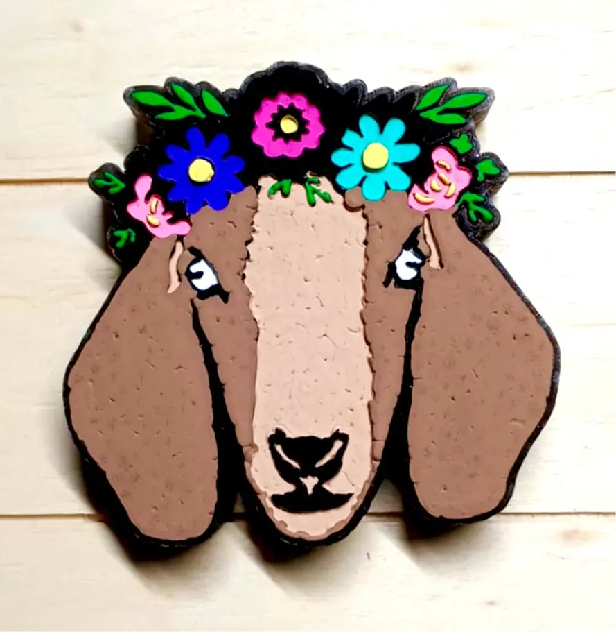 Goat With Flowers Mold Goat With Flowers Mold