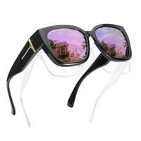 Black Frame Purple Mirrored Lens