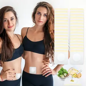 45 Pcs Disposable Castor Oil Patches for Belly Button,White Castor Oil Pack Belly Wrap Cover organic cotton easy Lightweight