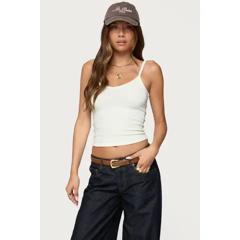 Aspyn V Neck Ribbed Tank Top