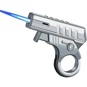 Fidget-Style Butane Lighter (Butane Not Included) | Adjustable Blue Flame | Metallic Pocket Lighter | Stress-Relief EDC Gadget