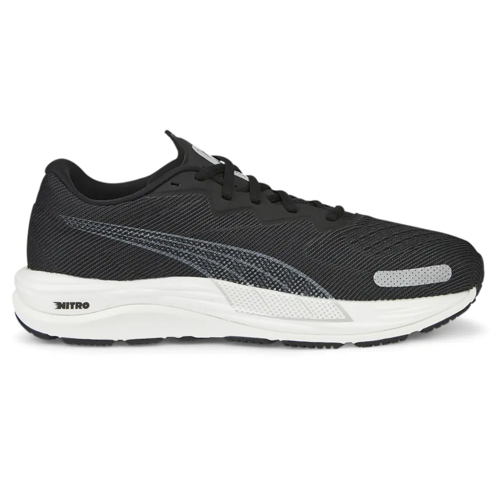 PUMA Mens Velocity Nitro 2 Wide Running Sneakers Shoes - Black