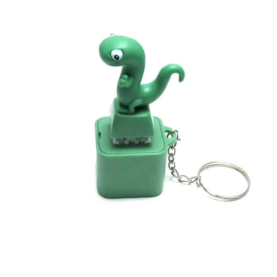 Lizard Button Keychain with Rechargeable LED Light & Realistic Croak Color Changing Fun Toy for Kids & Adults Stress Relief Gift Idea - Convenient