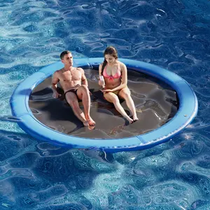YODOLLA Inflatable Dock Floating Platform, Sunchill Float Ring, Inflatable Floating Island for Lake,Tanning Pool Lounger Float Island Platform Pad Mat