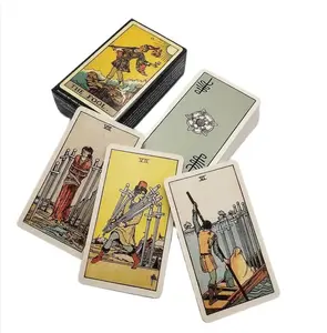 Smith-Waite-Tarot Centennial Edition Collectible Tarot Deck with Unique Artwork and Rich Themes Authentic Reproduction by US Games Systems Inc 78 Cards Travel Set