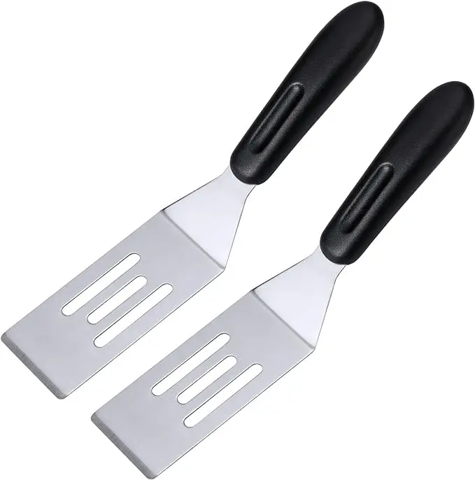 2 Pack Mini Spatula Stainless Steel Small Spatula For Kitchen, Metal Spatula For Cooking Brownie Cookie Lasagna, Pie Server Spatula, Cake & Pancakes Serving Spatulas Utensils Blade