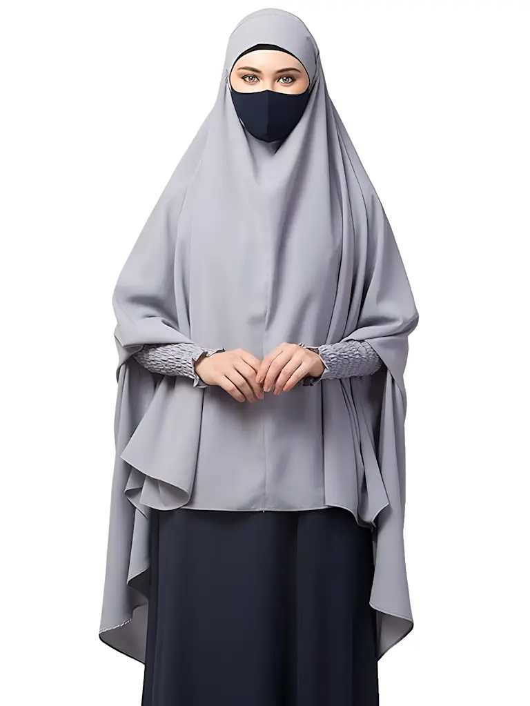 Women & Girls Firdaus Fabric Khimar With Full Sleeves Size 30X20X2 CM