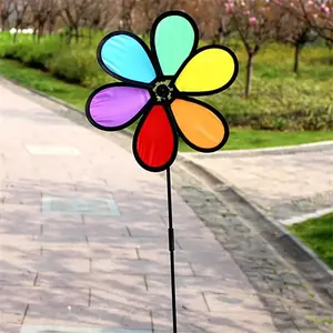 Outdoor Camping Flower Windmill, Dynamic Colorful Windmill, Outdoor Windmill Accessories for Courtyard Kindergarten Decoration