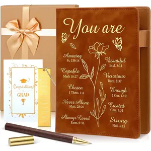 2026 Congrats Grad Gift Basket for Her Him Christian Journal Notebook Bookmark Signature Pen Graduation Card for Class of 2026 Congratulations Gift(Kraft Box,You Are)
