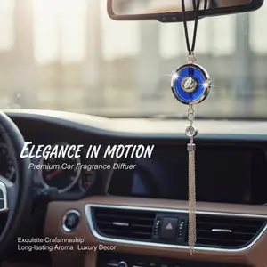 Luxury Tassel Car Air Freshener Custom Logo Rearview Mirror Hanging Perfume Diffuser, Long Lasting Auto Interior Fragrance Pendant