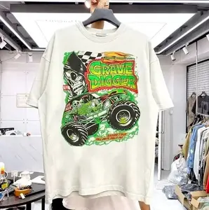 [SALE UP TO 50%] Grave Digger Monster Truck T shirt Graphic White Unisex Short Sleeve S-5XL