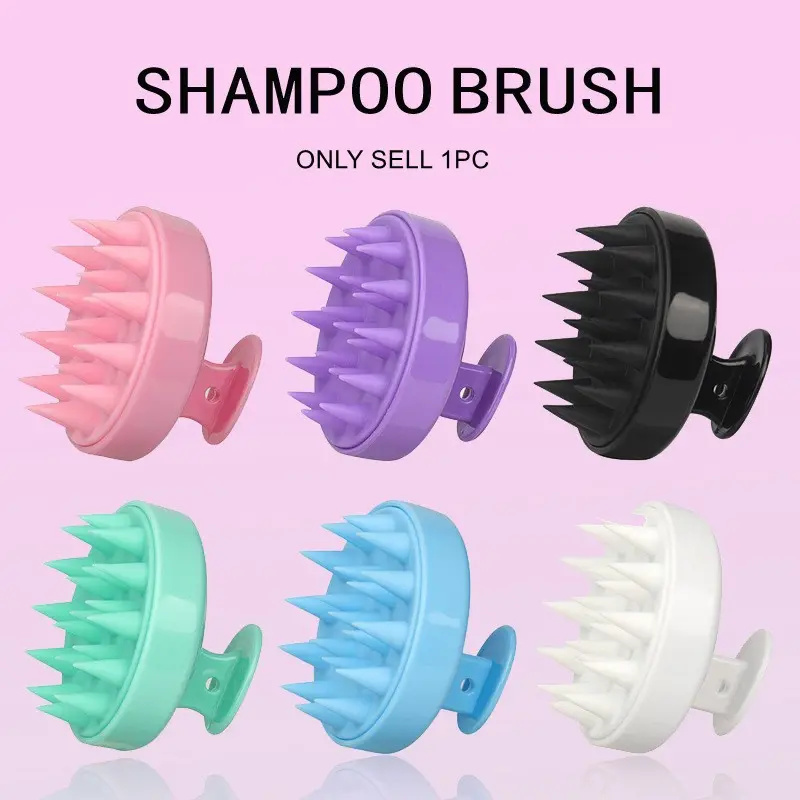 Silicone Shampoo Brush Scalp Antipruritic Massage Head Massagers Hair Washing Combs Body Cleansing Exfoliator Bathing Brushes Hairdressing Tool Body Care