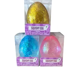 Walgreens Sugar Squishy Gel Easter Eggs - Glittery Gold Blue & Pink - Safe for Kids 3+ - Fun Easter Decorations