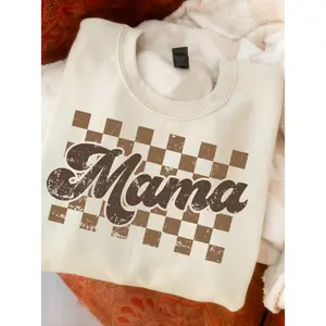 Checkered Mama Graphic Top