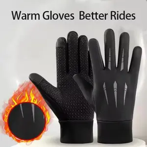 Men's Winter Warm Touch Screen Biker Sports Gloves, Wind-Resistant, Water-Repellent, Anti-Skid Thermal Gloves for Motorcycle Riding, Outdoor Work, Anti-Skid Sports Gloves