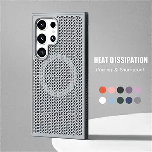 Case For Samsung S26 S25 Ultra S24 Plus S24 Ultra Smartphone Luxury Protective Matte Heat Dissipation Hole Cooling Shockproof Magnetic Wireless Charge PC Hard Cover Accessories