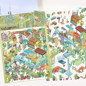 Four Transparent PET Stickers Depicting A Journey To Kashgar, Xinjiang. Suitable for Use on Suitcases, Phone Cases, Laptops, Helmets, Skateboards, and Other Waterproof Decorative DIY Creative Stickers.