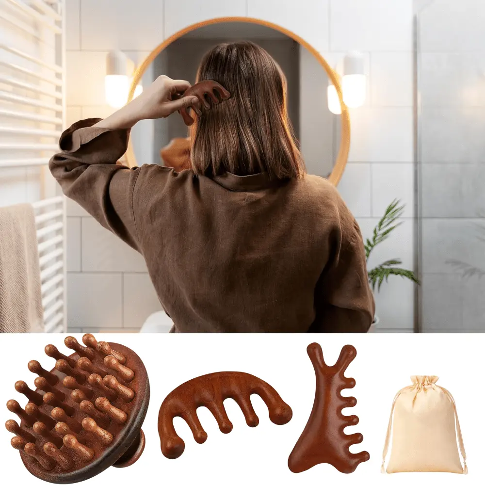 4PCS Scalp Massage Comb/ Head Massage Tool with Storage Bag Relaxing Scalp Care Comb Prevents Hair Loss, Scalp Comb, Hair Tool